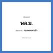 พล.ม. ย่อมาจาก?, อักษรย่อ พล.ม. ย่อมาจาก กองพลทหารม้า